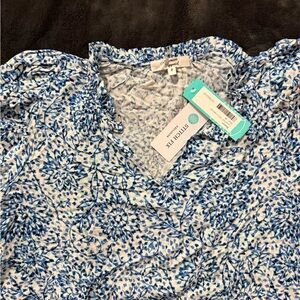 Blue Floral Women's Blouse